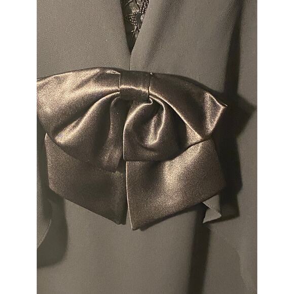 Women's Ursula of Switzerland, 14 or 16 Formal Dress with Chiffon Overlay, Black - Picture 11 of 12